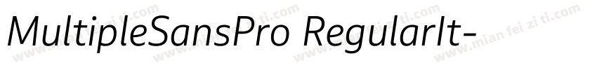 MultipleSansPro RegularIt字体转换